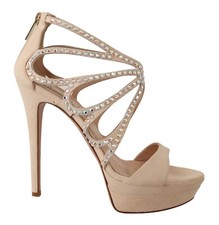 Ninalilou Chaussures Cuir Daim Beige à Lanière Aiguille Plateforme EU36/US5.5