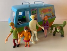 MYSTERY MACHINE LANSAY 2005 + FIGURINES SCOOBY DOO + 1 VERRE