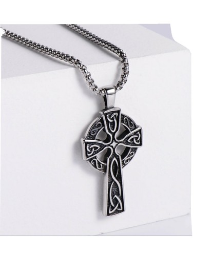 Celtic cross necklace - celtic,