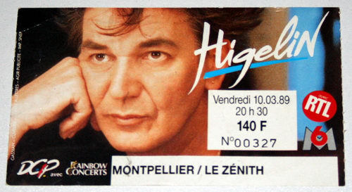 Jacques higelin billet ticket - higelin,