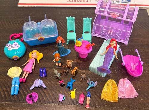 Polly pocket lot - 34, pcs