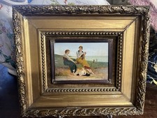 ancien petit tableau Avec