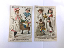 2 Anciennes et Grandes chromos Enfants Jouet Art Nouveau Chromolithographie
