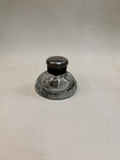 Encrier Ancien Verre & Métal