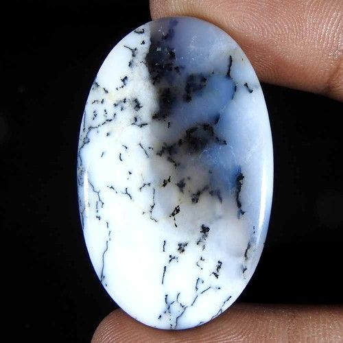 Cabochon ovale opale dendrite