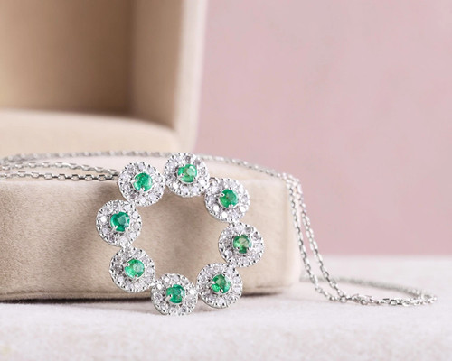 Collier pendentif rond