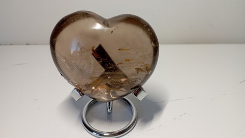 265g coeur quartz - quartz, fumé