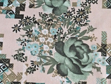 Coupon tissus Reine a Paris jersey de coton imprimé floral 2 m 35 x 160 cm neuf