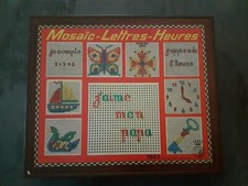 Coffret jeu Mosaïc-Lettres-Heures  GARNIER FRANCE vintage