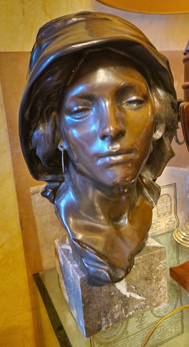 Sculpture bronze marbre - sculpture,