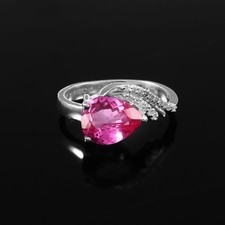 Bague Saphir Rose AAA Argent