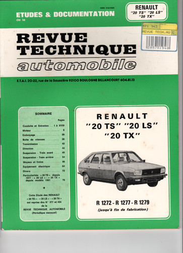 Revue technique renault - technique,