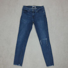 Jean Skinny Distressed Levi's 711 Femme W29 L32 Bleu Stonewash Coton Zip