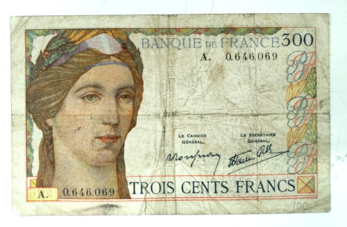 Billet banque france 300 - de,