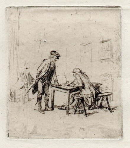 Superbe minuscule gravure