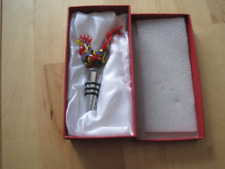 Vintage Italien Verre De Murano flacon décanteur coq  bouchon de bouteille 1980