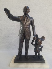 Figurine De Collection Rare en Bronze Walt Disney et Mickey signée A.Giannelli