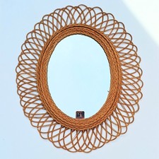 Grand Miroir Soleil En Osier