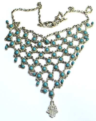 Collier couleur argent - , grand