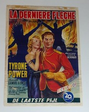 Derniere Fleche Tyrone Power Cameron Mitchell affiche cinema originale 1952 bis