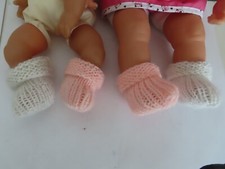 vetement poupée 30 / 36 cm corolle - lot 2 paires  chaussons /chaussettes 2 en 1