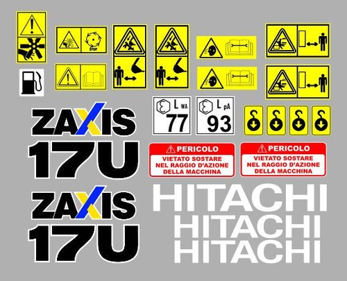 Hitachi zx17u autocollants - hitachi, zx17u-5
