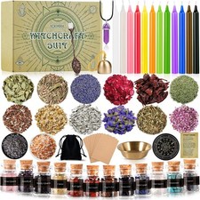 Kit de Sorciere Bougies Fournitures de Sorcellerie,Wicca Candle Magiques