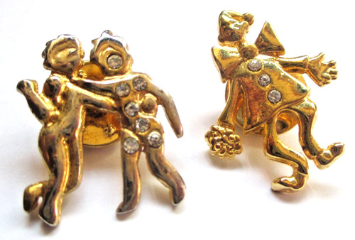 Paire broches revers veste - broches,