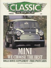 CLASSIC and SPORTSCAR 10/1988 MINI ASTON DB3 JAGUAR C-TYPE ZEPHYR MAC LAREN M8