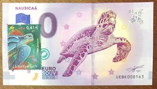 2019 NAUSICAÀ TORTUE + TIMBRE BILLET 0 EURO SOUVENIR BANKNOTE BANCONOTA MONEY