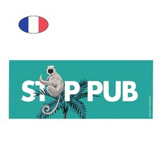 Autocollant "STOP PUB" Singe