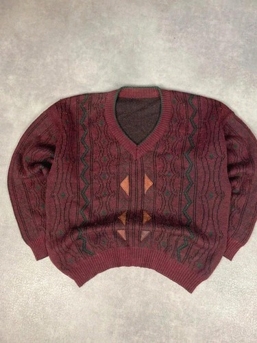 Pull maille col vintage - v,