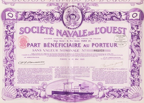 Societe navale ouest - l'ouest,