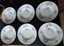6 ASSIETTES CREUSES PORCELAINE