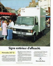 Publicité Advertising 067  1986  le fourgon frigo Mercedes-Benz 307d