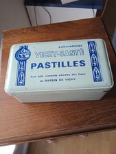 Boite ancienne de rangement et collection Vichy Santé Pastilles dans son jus