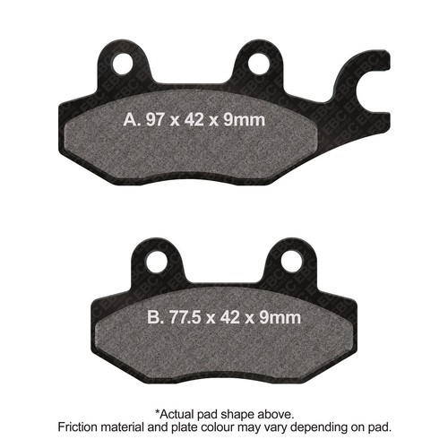 Ebc motorcycle brake pads - ebc, dmx