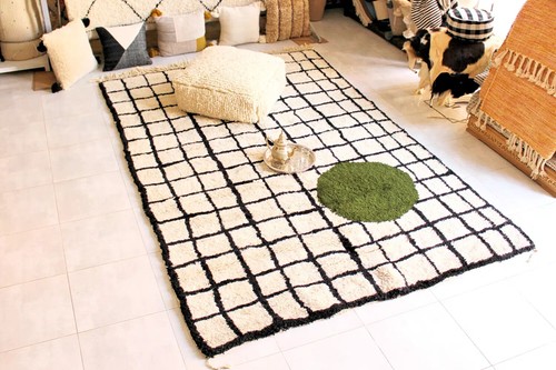Tapis marocain laine noué - tapis,