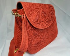 Sac Cuir Rouge Artisanat