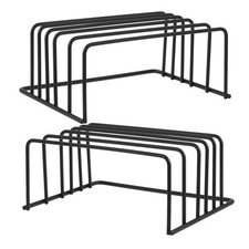  2 PCS Range Assiette Vertical Rack De Vaisselle Planche À Découper