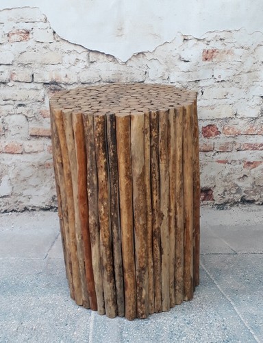 Tabouret bois 46x34cm table - bois,