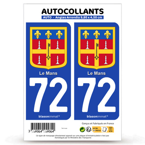 Autocollants plaque - 2,