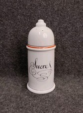 Sucrier Saupoudreuse Service Bistrot Jacques Lobjoy Porcelaine d'Auteuil Vintage