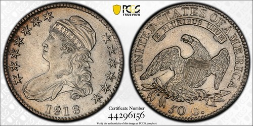 1818 capped bust half dollar - 1818,