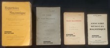 4 livres Francs Maçons c1918-32 Papes répertoire  annuaire médical docteur Hiram