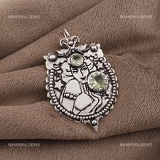 Pendentif argent 925 vert - pendentif,