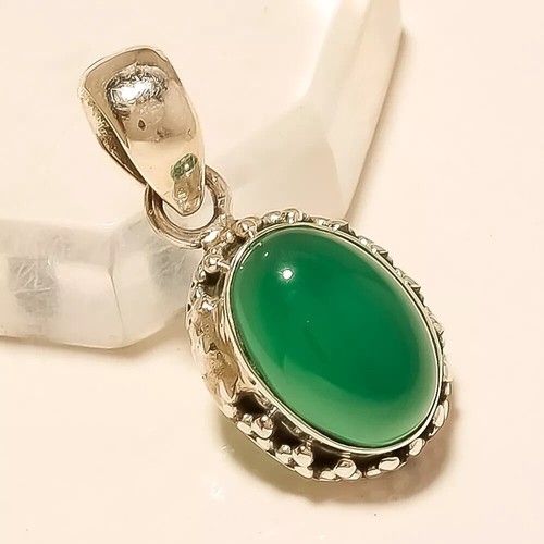 Pendentif onyx vert - en, naturel