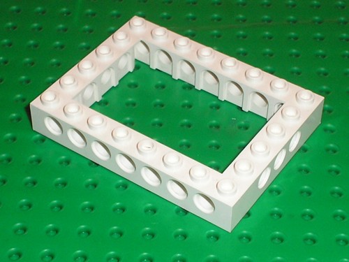 Lego white technic brick - technic, ref