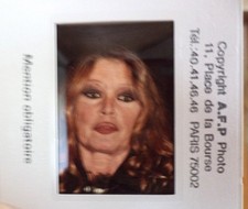 Diapositive d'agence presse (Slide) Brigitte BARDOT portrait Années 80 - DIAPO