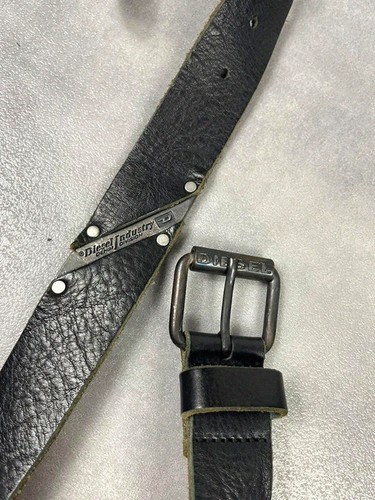 Ceinture cuir noir vintage